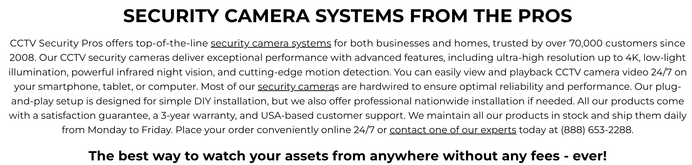 Security Cameras and Systems | CCTV Security Pros