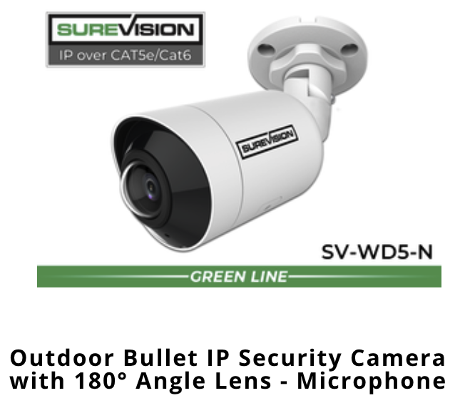 IP Camera with 180 Degree Wide Angle
